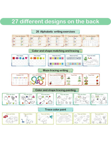 Libro Ocupado Montessori WJPC 53 Diseños para Niños 3-8 Años