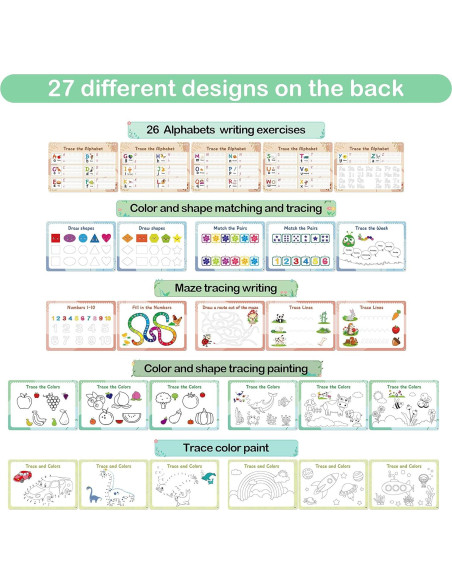 Libro Ocupado Montessori WJPC 53 Diseños para Niños 3-8 Años