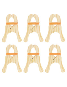6 Clips de Madera para Juego Montessori HSLCGF - 12x8cm