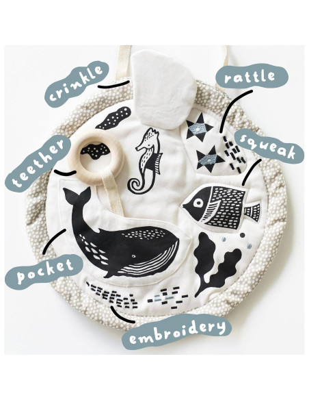 Alfombra de Actividad Ocean Wee Gallery 30x30 cm Orgánica