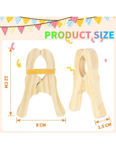 6 Clips de Madera para Juego Montessori HSLCGF - 12x8cm 2
