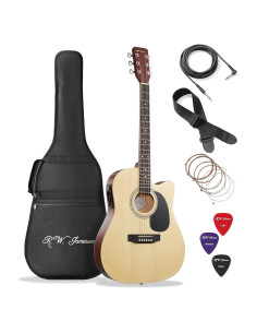 Guitarra Acústica Eléctrica R.W. Jameson Thinline 41" Natural