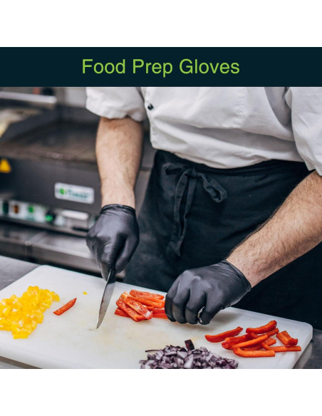 Guantes Desechables de Vinilo FifthPulse - Negros - 50 Unidades