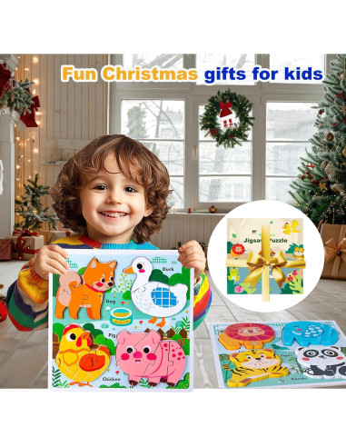 Rompecabezas de Madera de Animales HT HONOR 30x30 cm