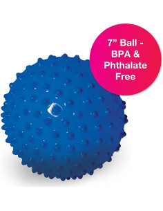 Bola Sensorial Edushape 18 cm Azul Desinflada para Bebés 2