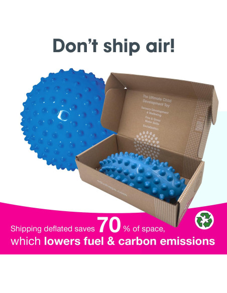 Bola Sensorial Edushape 18 cm Azul Desinflada para Bebés