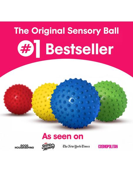 Bola Sensorial Edushape 18 cm Azul Desinflada para Bebés