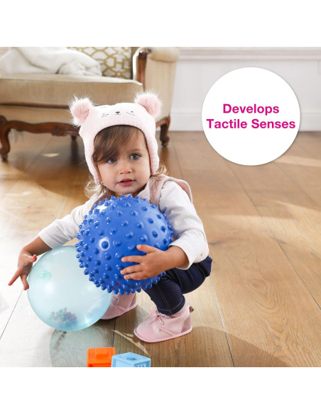 Bola Sensorial Edushape 18 cm Azul Desinflada para Bebés