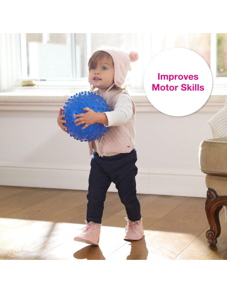 Bola Sensorial Edushape 18 cm Azul Desinflada para Bebés