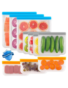 Bolsas Reutilizables ANZNKU 10 Paquete PEVA 11.36L Multicolor