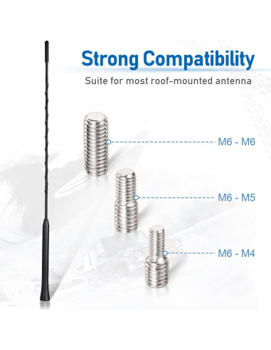 Antena de Coche Eightwood 40.64 cm Montaje en Techo