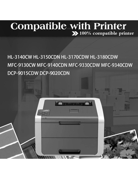 Cartucho de Tóner Negro MitoColor TN-221 Compatible 2 Paquetes