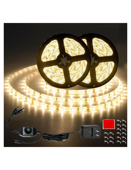 Tira de Luz LED 15m Blanca Cálida JUNWEN Impermeable 12V
