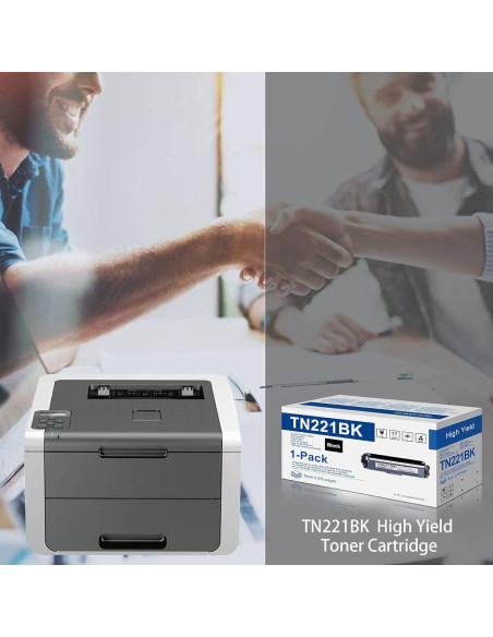 Cartucho de Tóner Negro MitoColor TN-221 Compatible 2 Paquetes