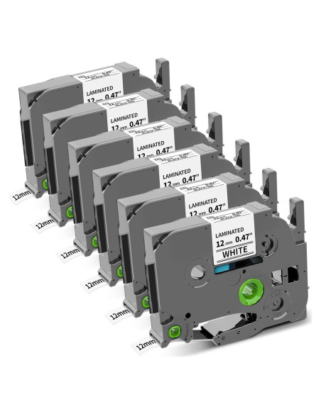 Cinta de Etiqueta Laminada COLORWING TZe-231 12mm 6-Pack