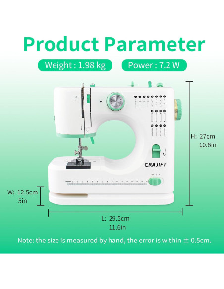 Máquina de Coser Eléctrica CRAFT-0-1 para Principiantes 16 Puntadas Máquina de Coser Eléctrica CRAFT-0-1 para Principiantes 16 Puntadas