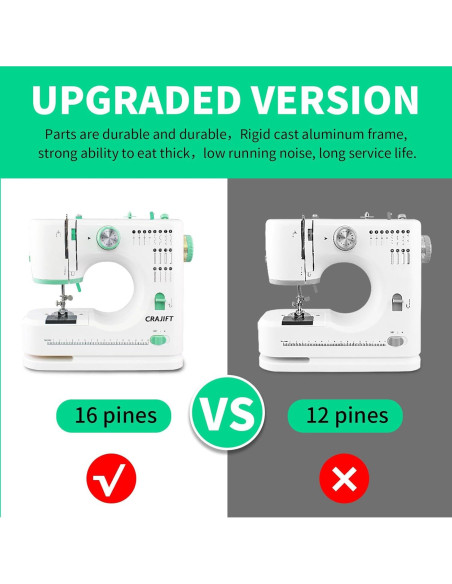 Máquina de Coser Eléctrica CRAFT-0-1 para Principiantes 16 Puntadas Máquina de Coser Eléctrica CRAFT-0-1 para Principiantes 16 Puntadas