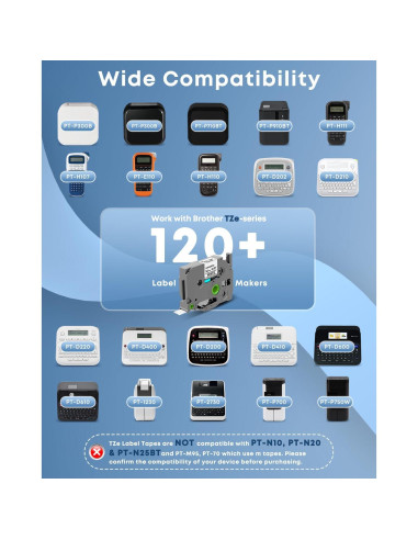 Cinta de Etiqueta Laminada COLORWING TZe-231 12mm 6-Pack