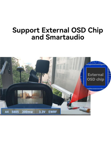 Cámara FPV Radiolink 5.8G 48CH 800TVL Ajustable 25/100/200mW