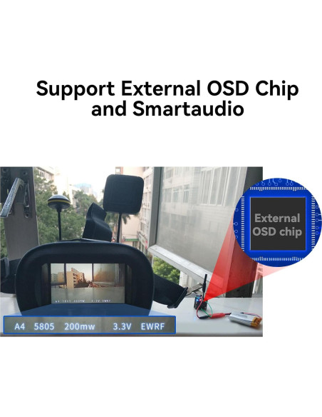 Cámara FPV Radiolink 5.8G 48CH 800TVL Ajustable 25/100/200mW