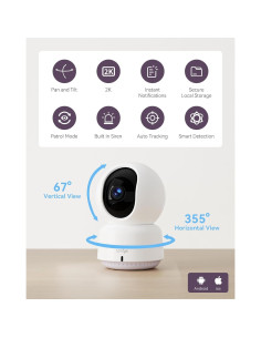 Cámara de Monitoreo para Bebés Comfyer BM02 2K HD con Visión Nocturna 2