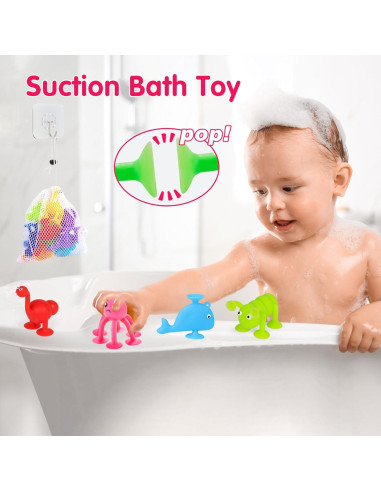 Juguete de Baño Succionador SKYWHALE 10PCS Animales 3-8 Años