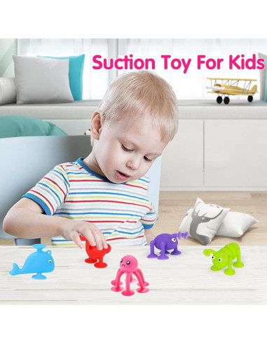 Juguete de Baño Succionador SKYWHALE 10PCS Animales 3-8 Años