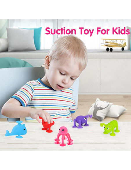 Juguete de Baño Succionador SKYWHALE 10PCS Animales 3-8 Años