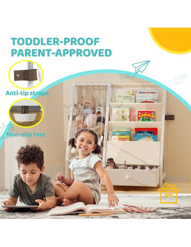 Estante de Libros y Almacenamiento de Juguetes PreTidy Blanco