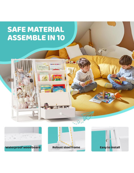 Estante de Libros y Almacenamiento de Juguetes PreTidy Blanco