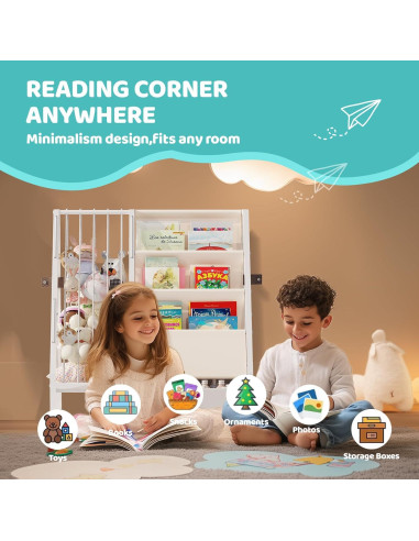 Estante de Libros y Almacenamiento de Juguetes PreTidy Blanco