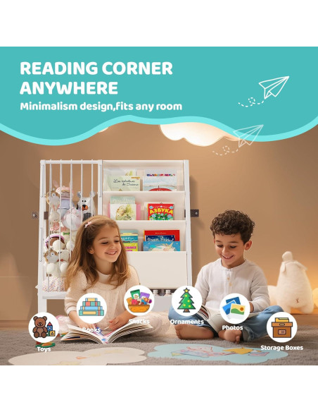 Estante de Libros y Almacenamiento de Juguetes PreTidy Blanco