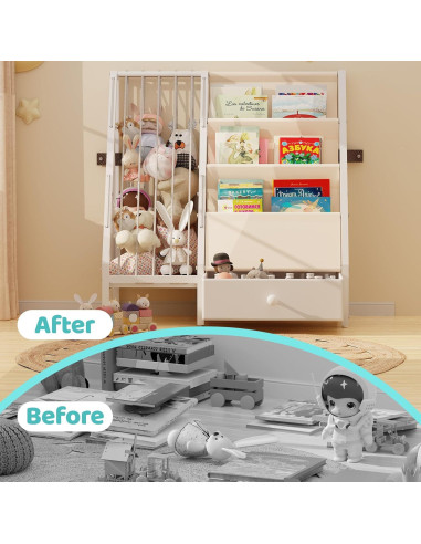 Estante de Libros y Almacenamiento de Juguetes PreTidy Blanco
