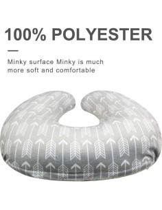 Funda de Almohada de Lactancia ALVABABY Minky Suave 69.85x54.34 cm 2