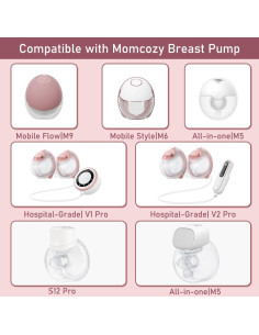 4 Inserciones de Brida 14mm para Extractor de Leche Momcozy 2