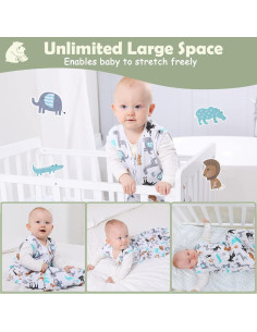 Saco de Sueño Lictin 0.5 Tog Algodón Orgánico 2 Unidades 18-36 Meses 2