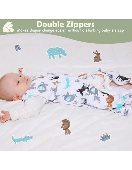 Saco de Sueño Lictin 0.5 Tog Algodón Orgánico 2 Unidades 18-36 Meses