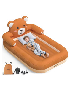 Cama de viaje inflable para niños ROCKBIRDS 165x115 cm
