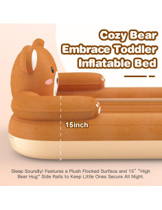 Cama de viaje inflable para niños ROCKBIRDS 165x115 cm 2