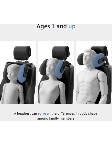 Almohada de Reposacabezas Ajustable Zorunowa A1301 para Coche