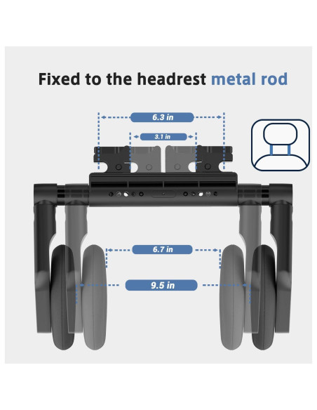 Almohada de Reposacabezas Ajustable Zorunowa A1301 para Coche