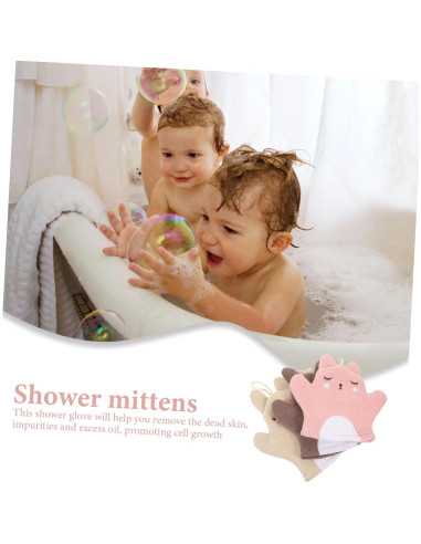 Guantes Exfoliantes GLEAVI 3 Piezas para Ducha Suaves