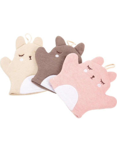 Guantes Exfoliantes GLEAVI 3 Piezas para Ducha Suaves