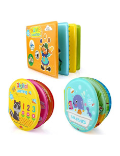 Juguetes de baño educativos Growsland - Libros no tóxicos 3 pcs
