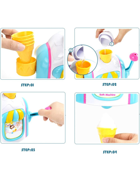 Máquina de Burbujas de Baño TUEQE para Niños 3-8 Años Máquina de Burbujas de Baño TUEQE para Niños 3-8 Años