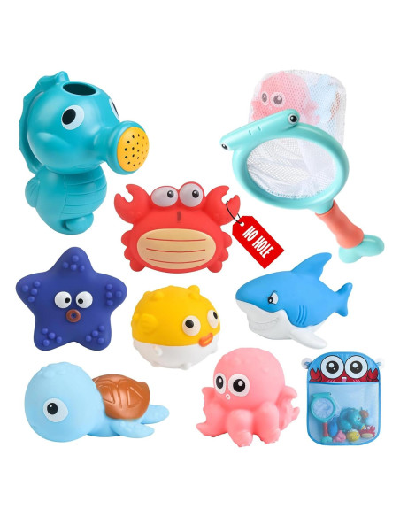 Juguetes de Baño Sin Moho Wixlon - Animales Marinos y Regadera