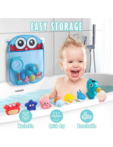 Juguetes de Baño Sin Moho Wixlon - Animales Marinos y Regadera