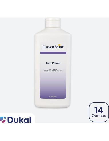 Dukal Polvo de Maíz para Bebés 396 g - Paquete de 2, Libre de Talco