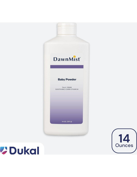 Dukal Polvo de Maíz para Bebés 396 g - Paquete de 2, Libre de Talco