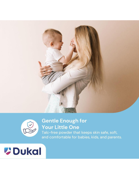 Dukal Polvo de Maíz para Bebés 396 g - Paquete de 2, Libre de Talco